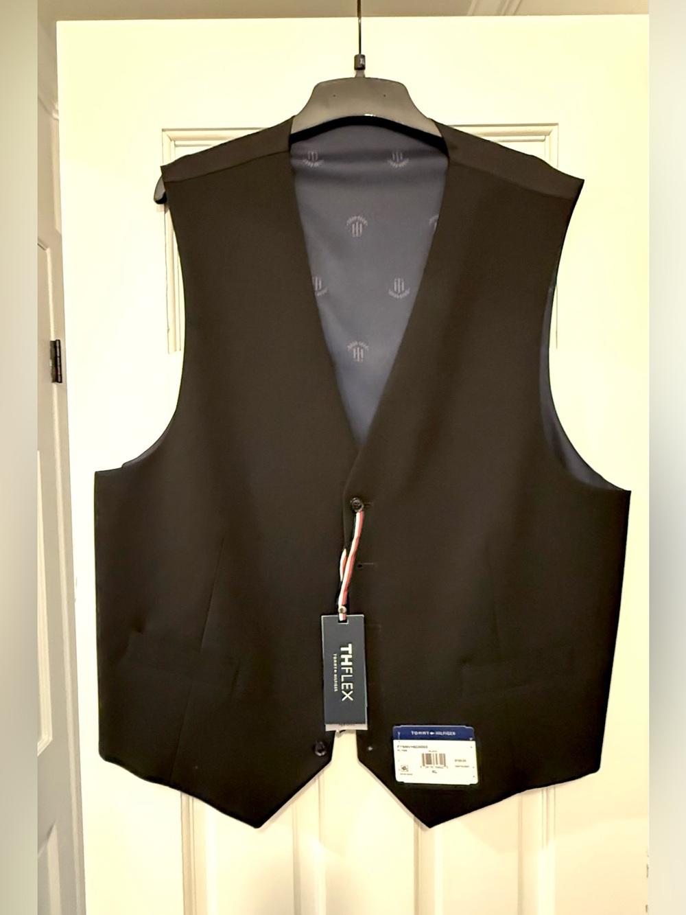 Tommy Hilfiger Men's Black Dress Vest - Classic Two-Button Style